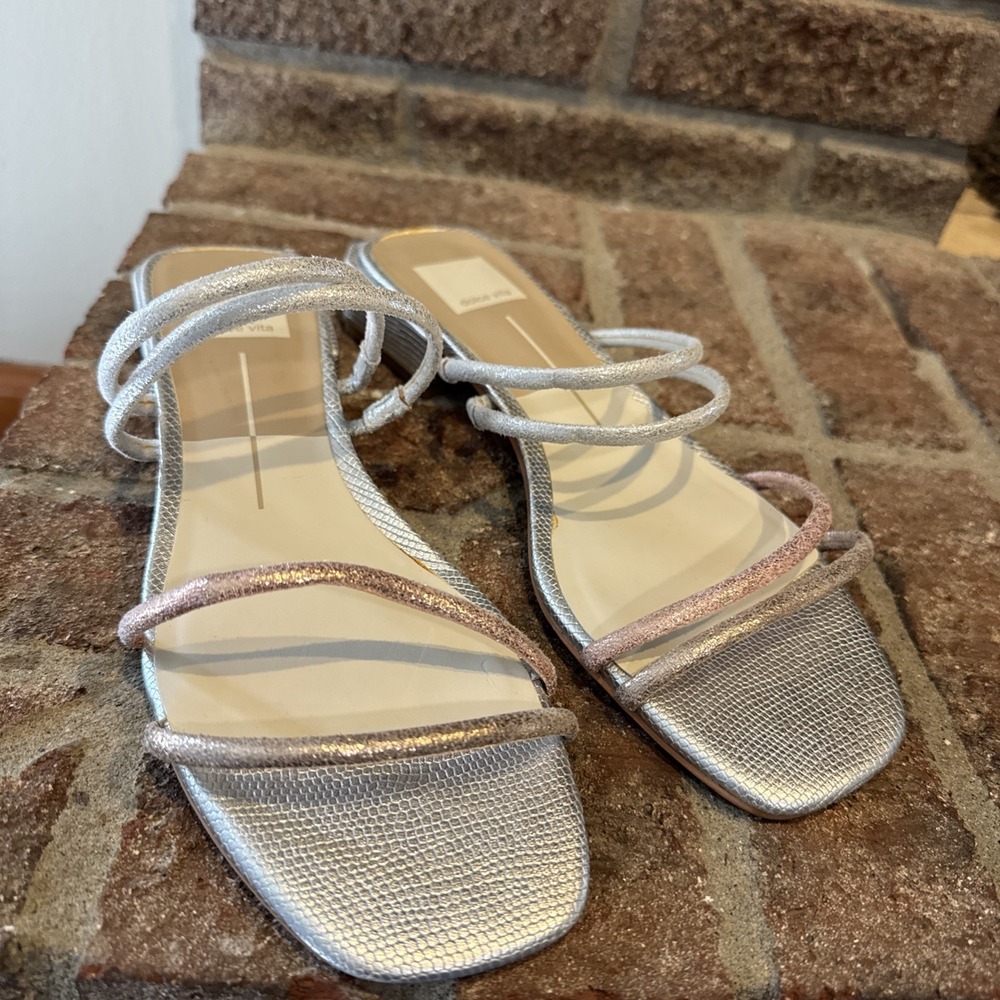Dolce‎ Vita Womens Haize Sandal Black Size 8M Multi-Color Glitter